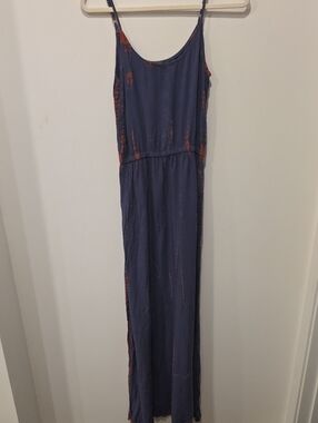 Michael Stars Navy Maxi Dress with Rust Accents